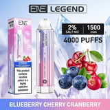 Elux ENE Legend 4000 Puffs Disposable Vape Blueberry Cherry Cranberry