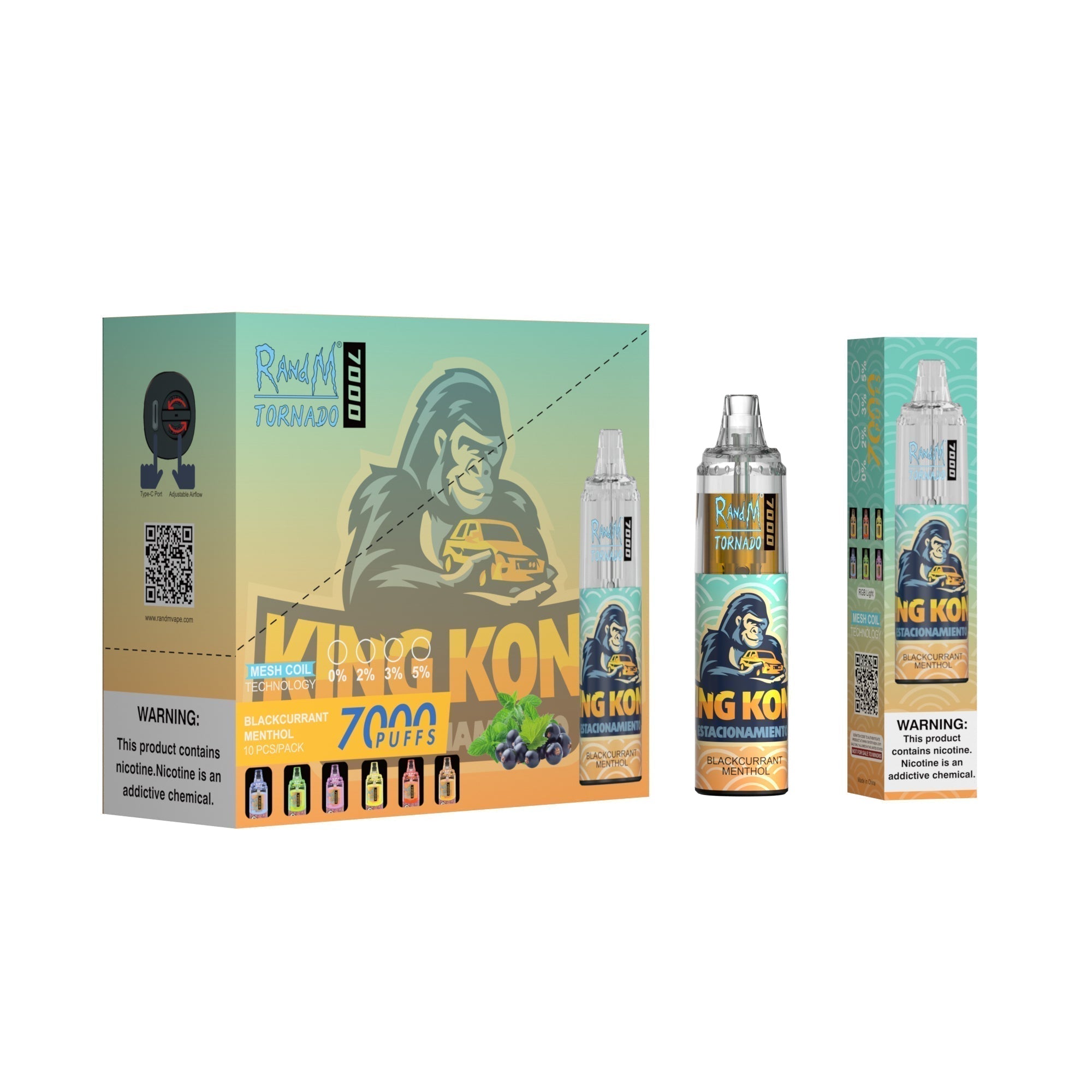 RAndM Tornado 7000 Puffs Wegwerp Vape (Doos van 10)