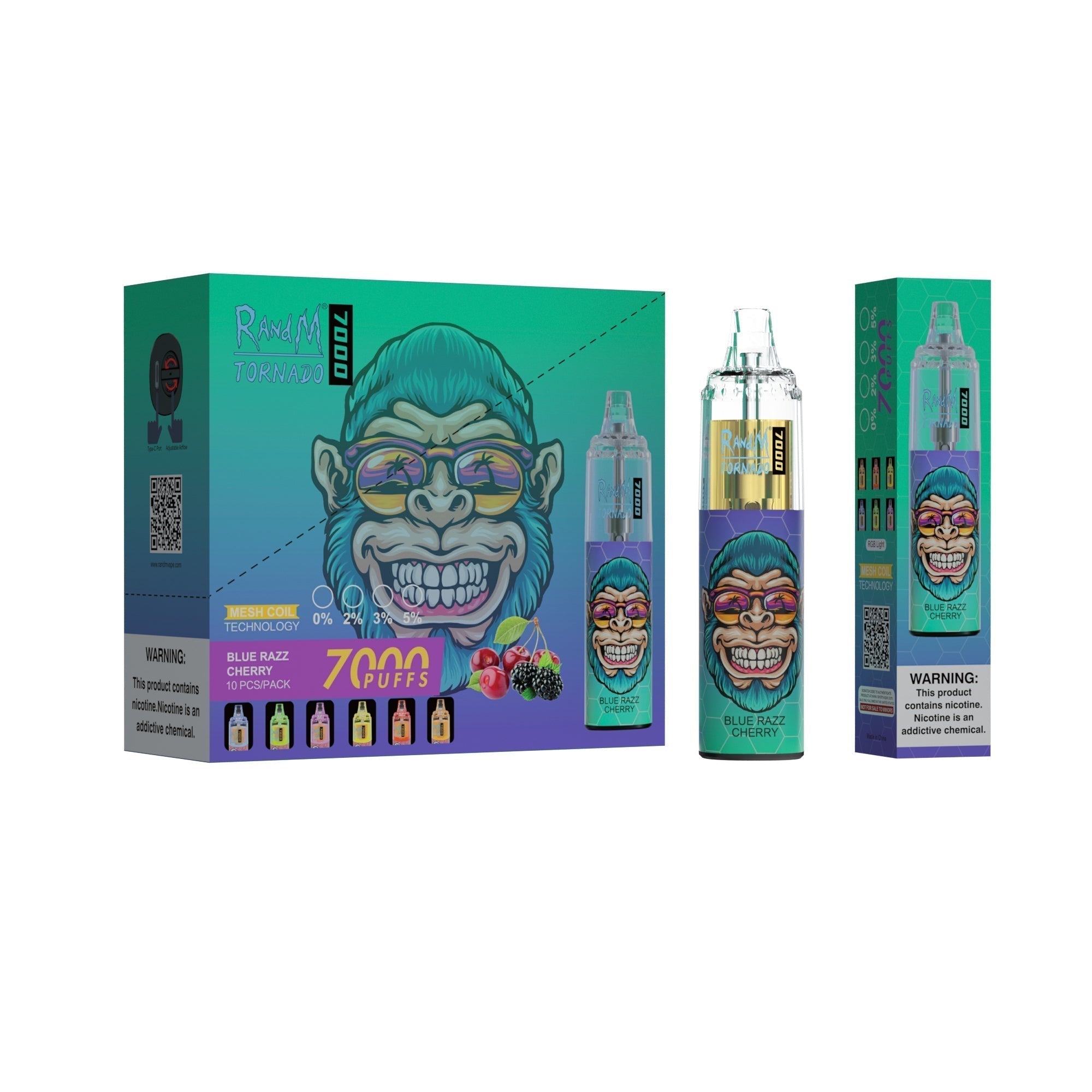 RAndM Tornado 7000 Puffs Wegwerp Vape (Doos van 10)