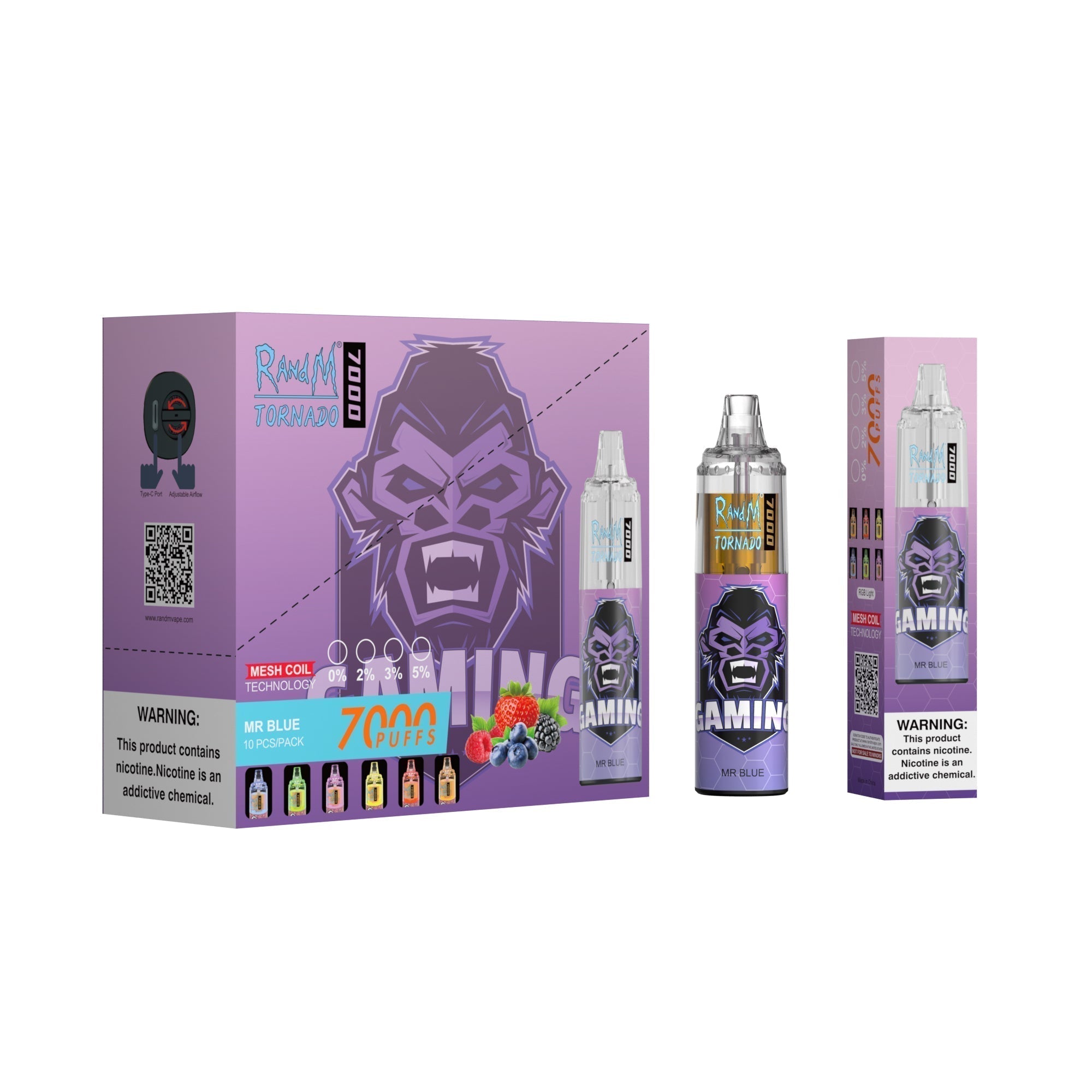 RAndM Tornado 7000 Puffs Wegwerp Vape (Doos van 10)