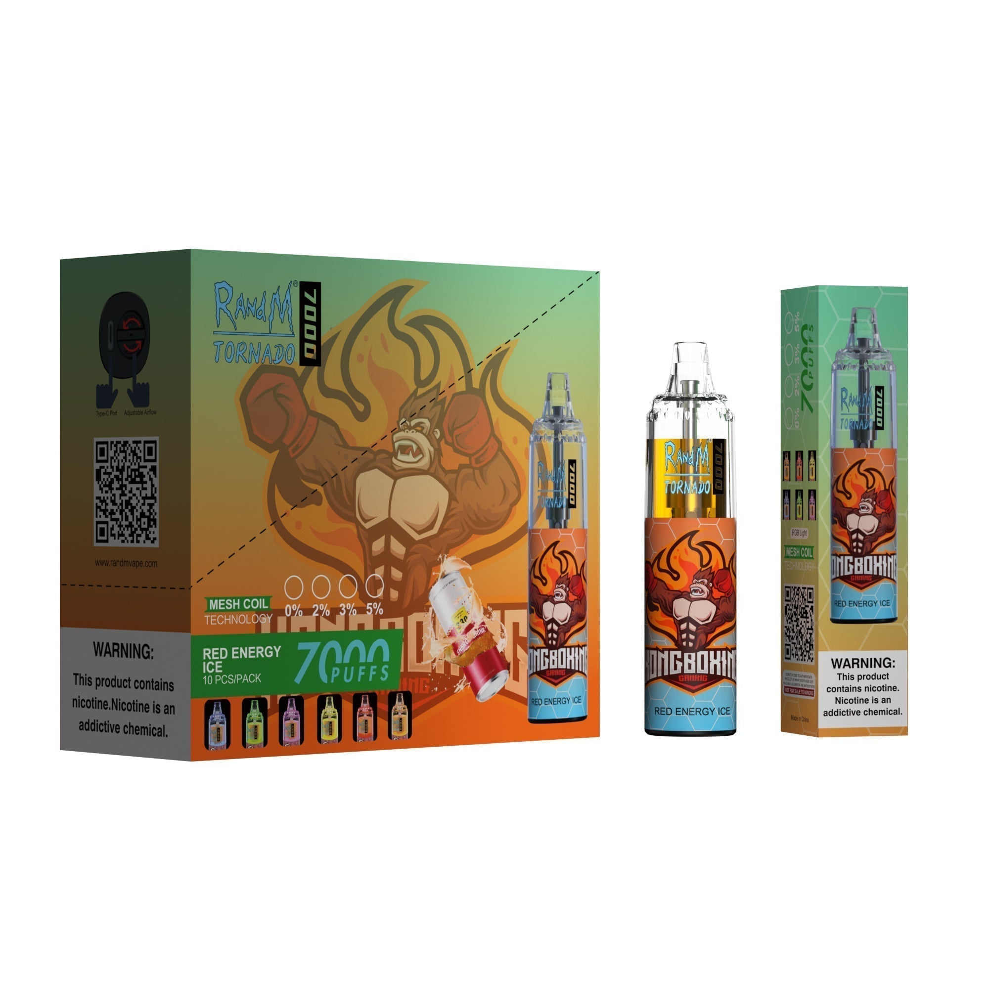 RAndM Tornado 7000 Puffs Wegwerp Vape (Doos van 10)