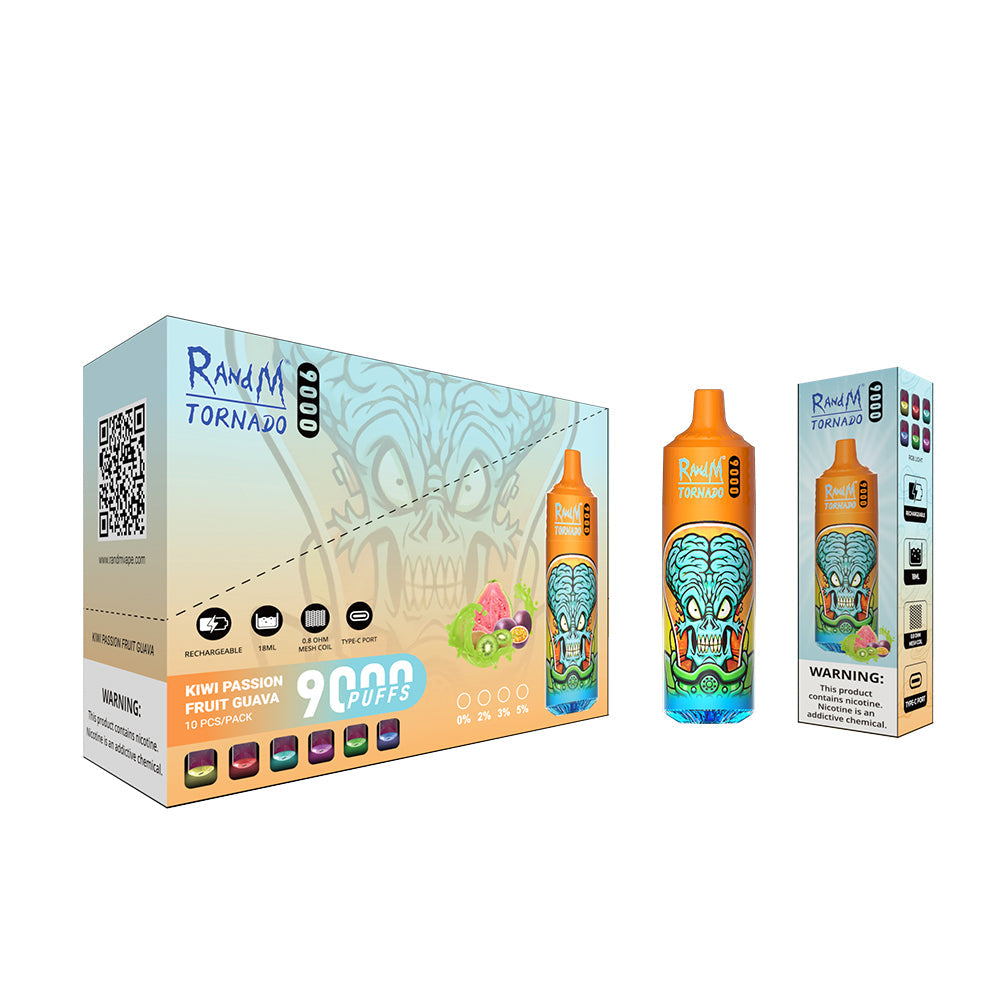 RAndM Tornado 9000 Puffs Disposable Vape (Doos van 10)
