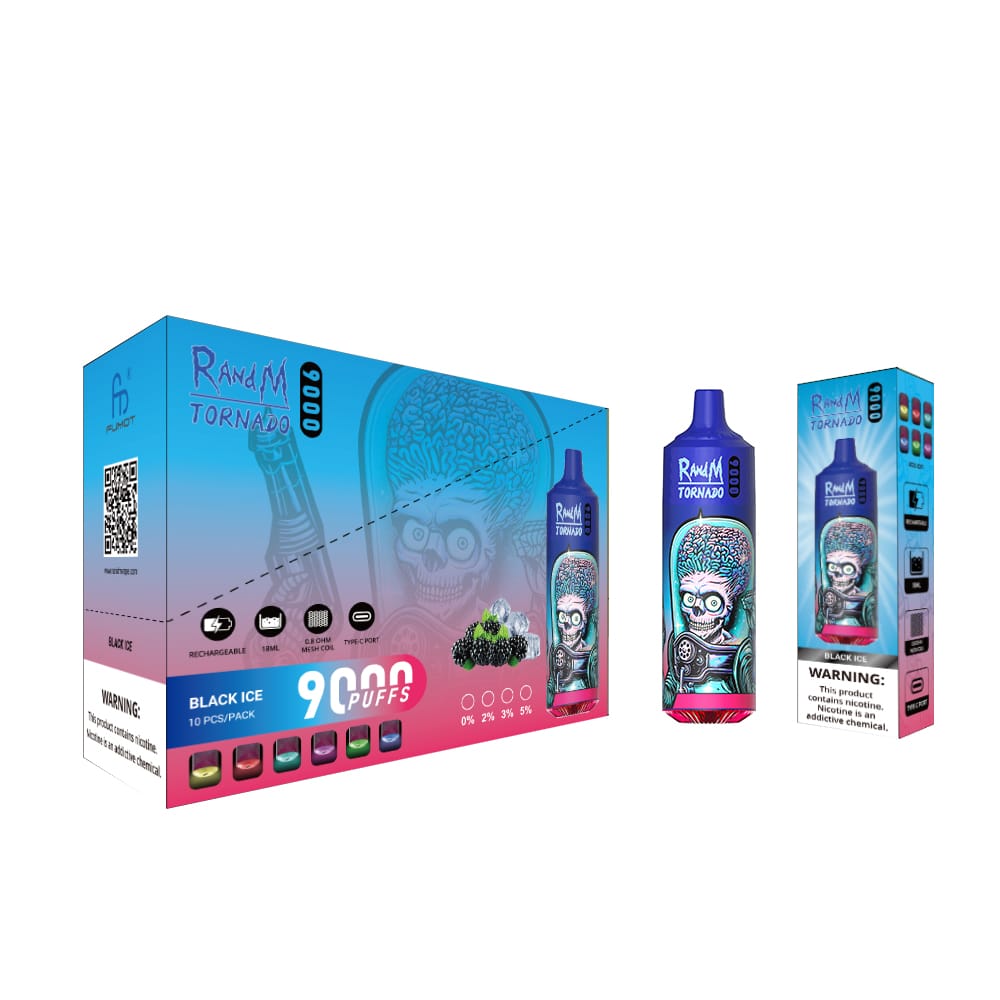 RAndM Tornado 9000 Puffs Disposable Vape (Doos van 10)
