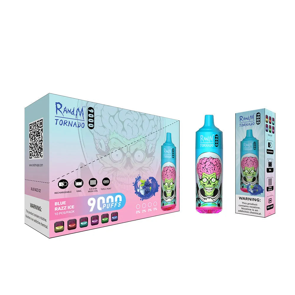 blue razz ice Randm Tornado 9000 