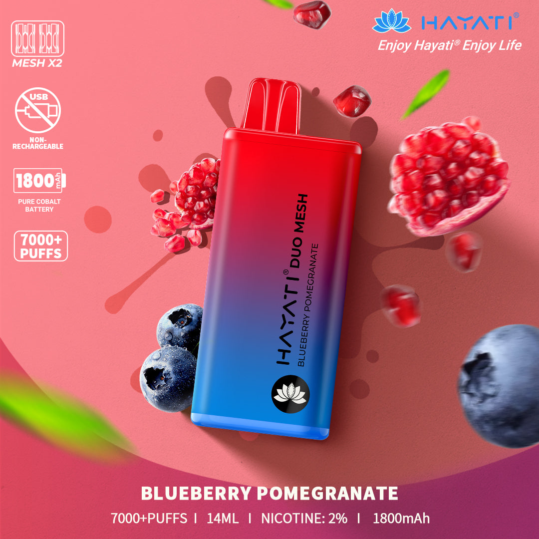 Hayati Duo Mesh 7000 Puffs Wegwerp Vape (Doos van 10)
