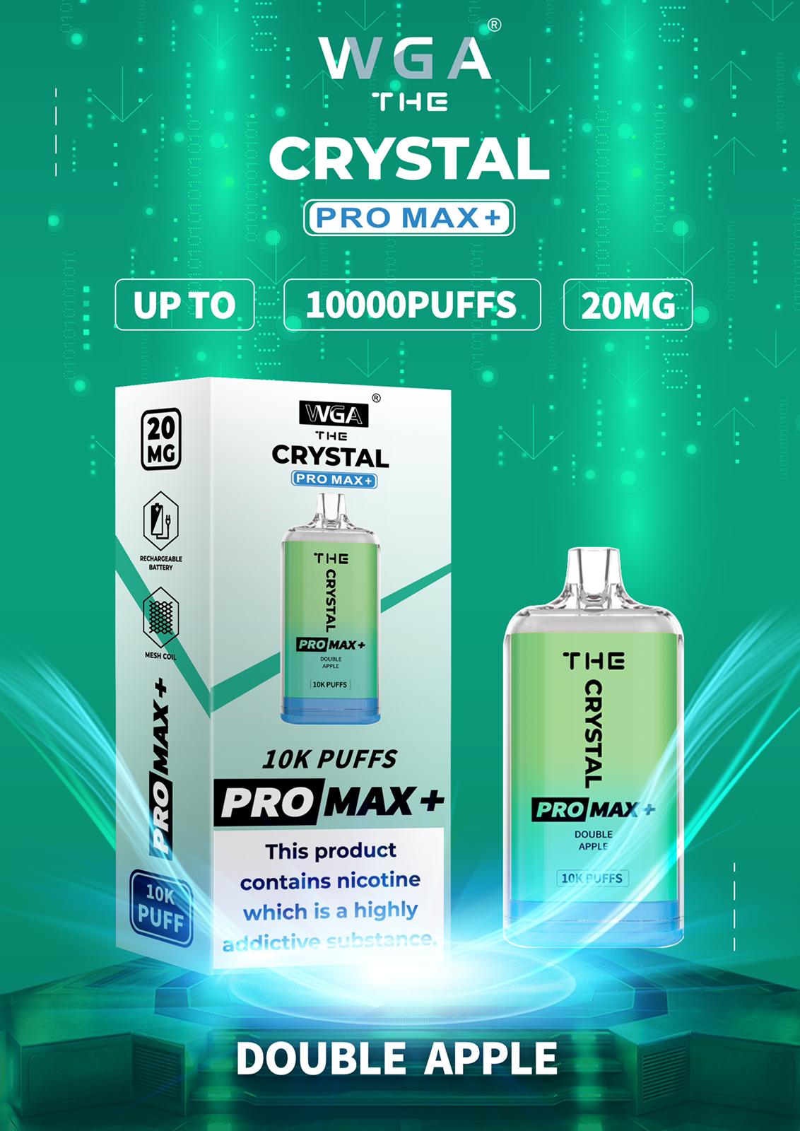 De Crystal Pro Max + 10000 Puffs Wegwerp Vape 