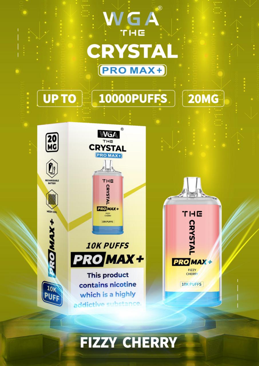 De Crystal Pro Max + 10000 Puffs Wegwerp Vape (Doos van 10)
