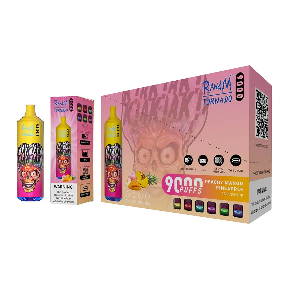 peachy mango pineapple Randm Tornado 9000 