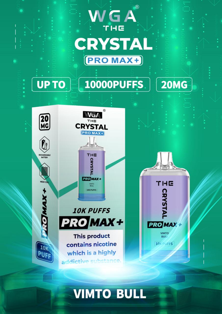 De Crystal Pro Max + 10000 Puffs Wegwerp Vape 