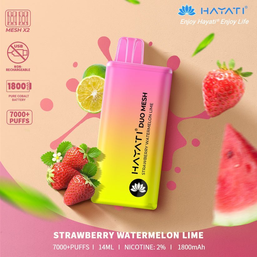 Hayati Duo Mesh 7000 Puffs Disposable Vape Bar Pod Kit #Simbavapes#